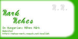 mark mehes business card