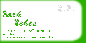 mark mehes business card